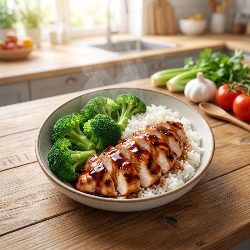 Gluten Free Chicken and Rice Meal Prep Bowls (Naturally GF, 30g Protein)