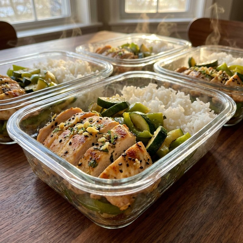 Low FODMAP Chicken and Rice Bowl Meal Prep (IBS-Safe, 28g Protein)