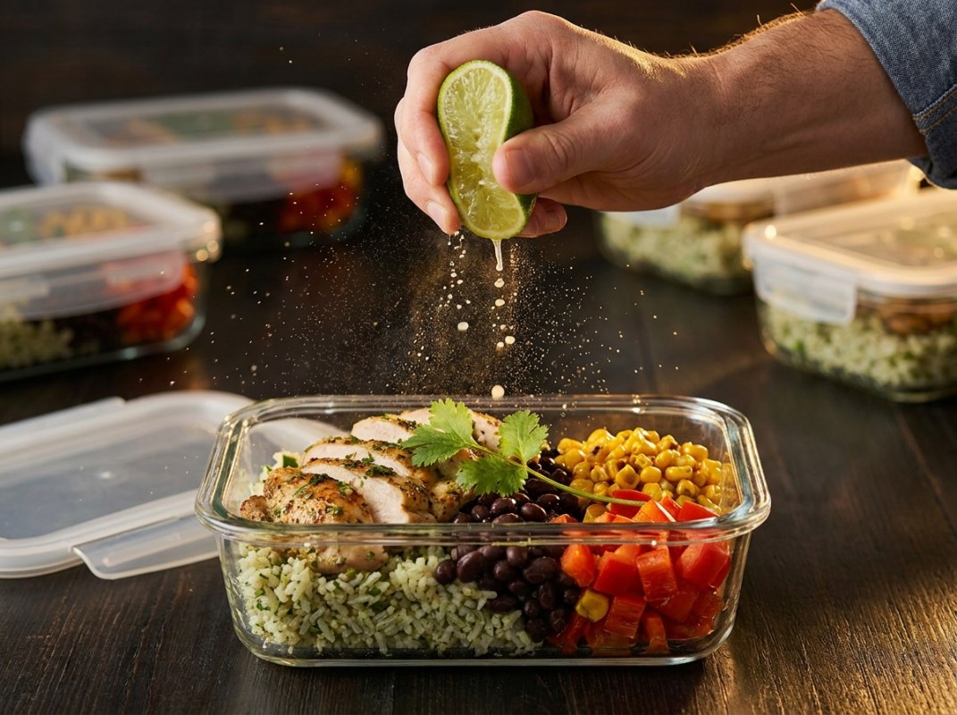 Mexican Chicken and Rice Meal Prep Bowls: Cilantro Lime, $1.70/Serving