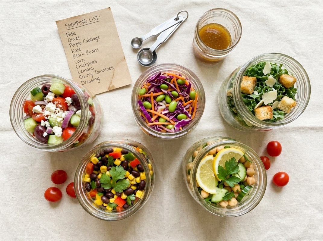 Salad-Based Meal Prep Plan: 5 Days of Fresh Lunches, $28/Week