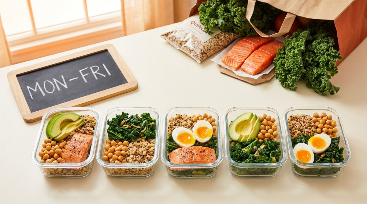 PCOS Meal Prep Plan: 5 Days, Anti-Inflammatory, Low Glycemic Index