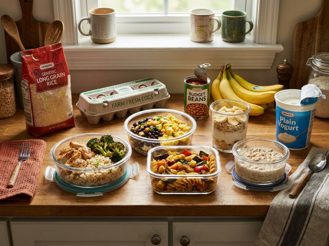 Meal Prep for One Person โ No Waste, No Boredom, Under $35 a Week
