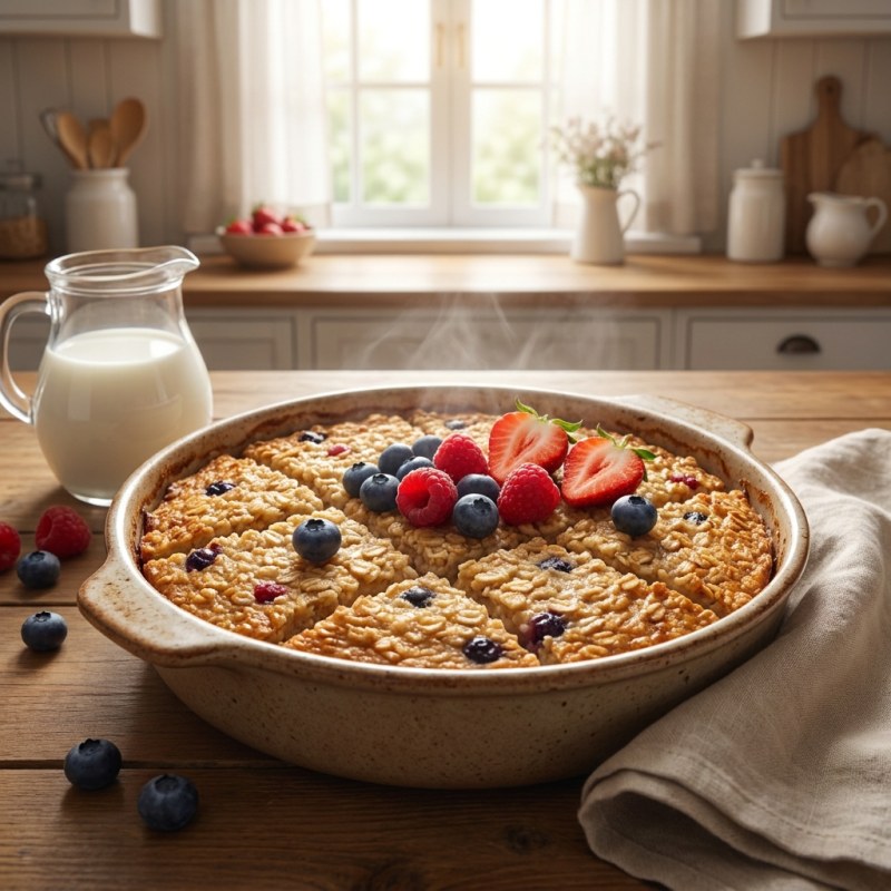 Baked Oatmeal Meal Prep: 6 Portions, $0.65/Serving, Reheats Perfectly