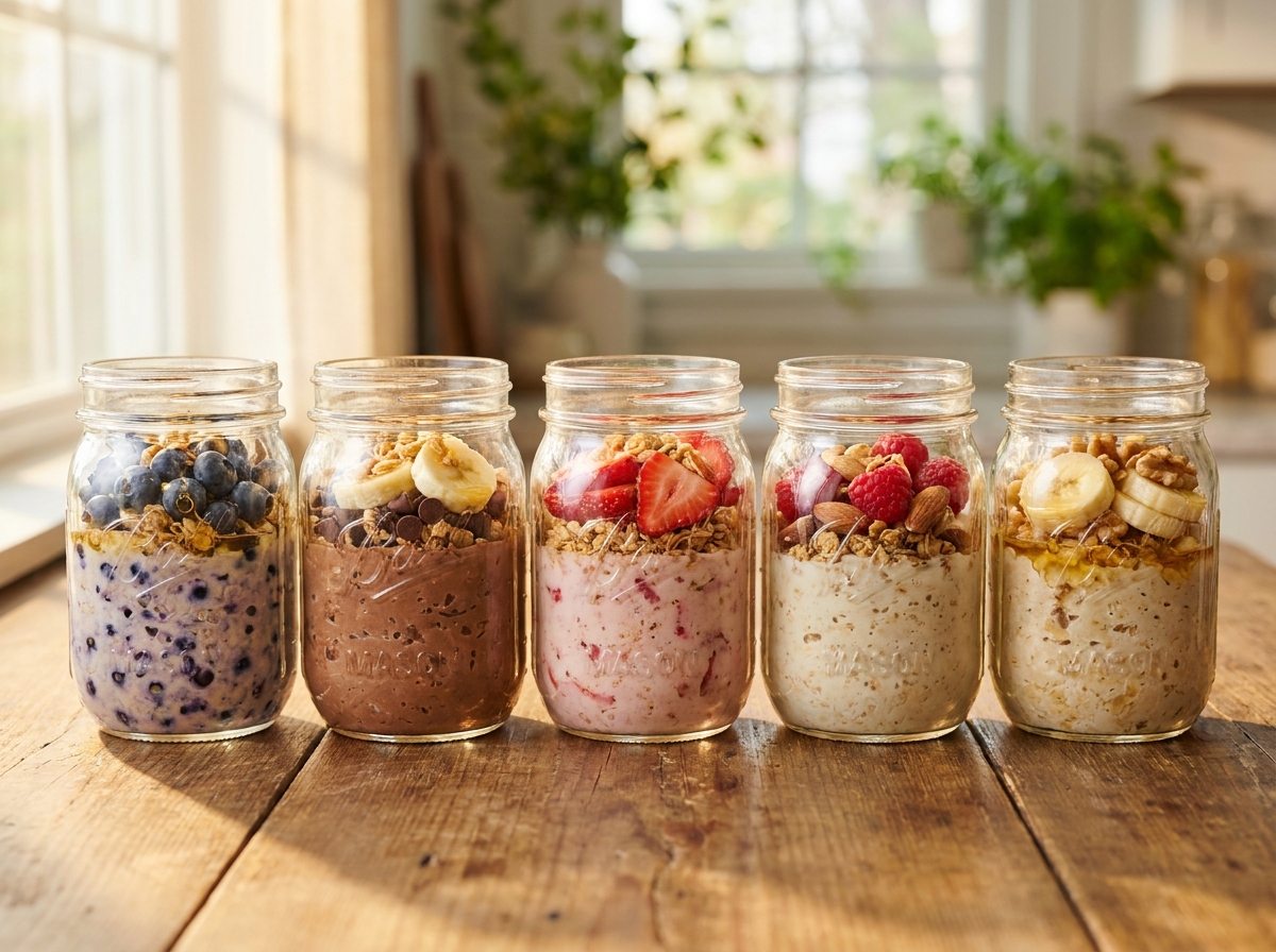 Overnight oats jars