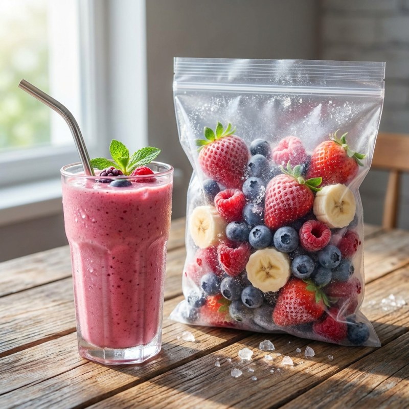 Smoothie Freezer Packs Meal Prep: 7 Bags, 7 Flavors, 90 Seconds Each Morning