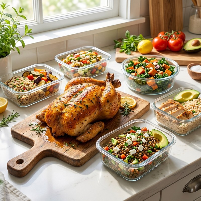 Rotisserie Chicken Meal Prep Week: 5 Days, $33 Total