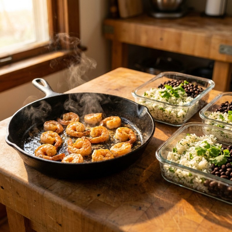 Shrimp Meal Prep: Fast, 20g Protein Per Serving — and the Storage Warning You Need to Know