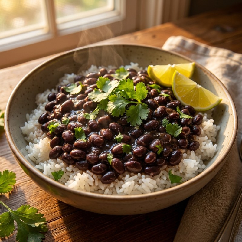 Black Beans and Rice Vegan Meal Prep: $0.72/Serving, 18g Protein